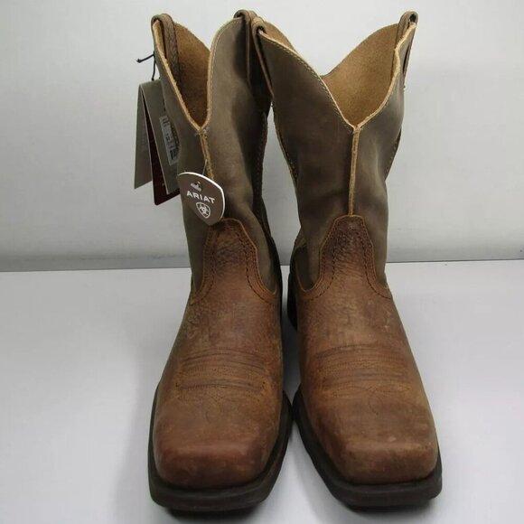 NEW ARIAT Rambler Cowboy boots Square Toe Pull-On Comfort Durable Size 9.5EE - Picture 2 of 9